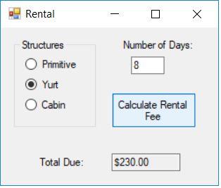 VB.Net For each structure that is leased within a local park, write