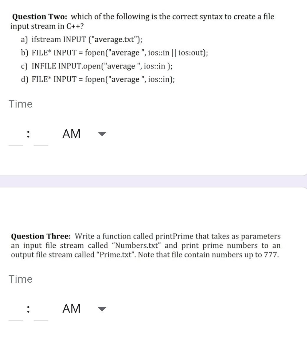  please solve it as possible as soon Question Two: which of