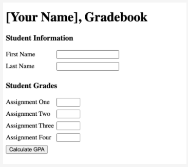 For this practical exercise, you will create a web page that records