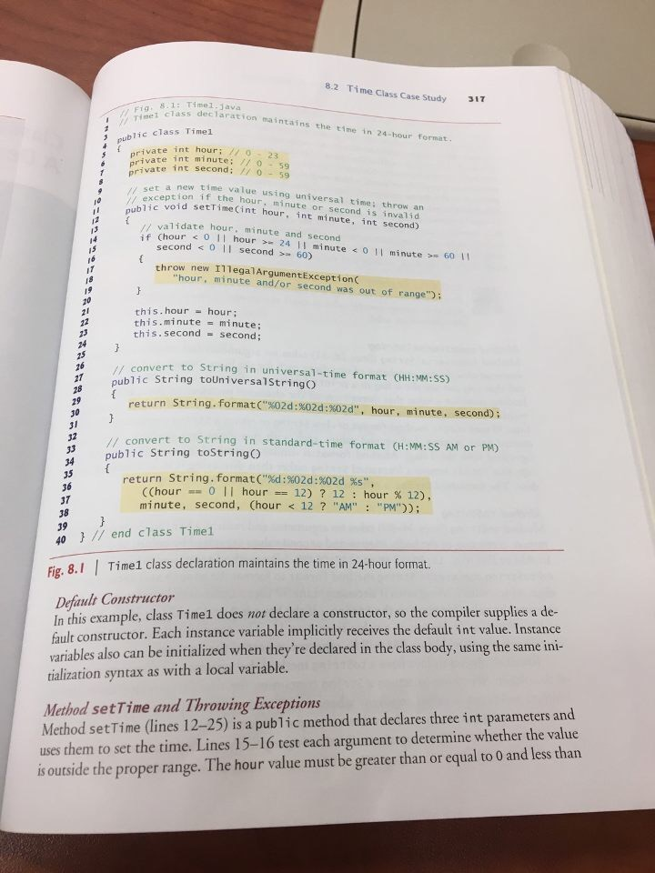 Java Programming Language 8.2 Time class case study 317 Time jav 1