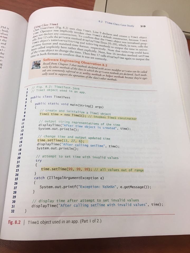 class declara maintains the t public class Time1 me in 24-hour format.