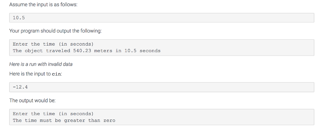 seconds. All of the functions in part 1 will have a specific