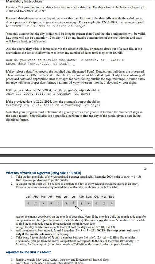  Please complete in C++ programming 