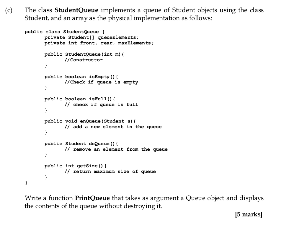 return this.id; } public double getMarks () { return this.marks; } public