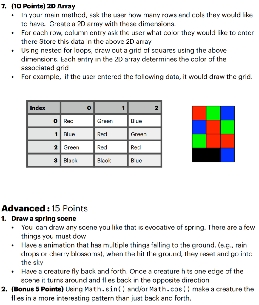  Please do it in Java programming language. . 7. (10 Points)