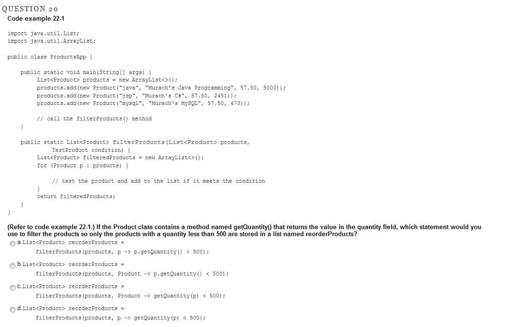 QUESTION 17 Which of the following statements moves the cursor to the