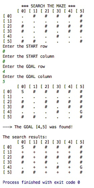 MazeSolverWithStack Use stack instead of recursion to implement the previous algorithm, use
