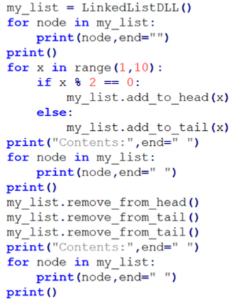 HELP (PYTHON): Implementing an iterator for the doubly linked list Implement an