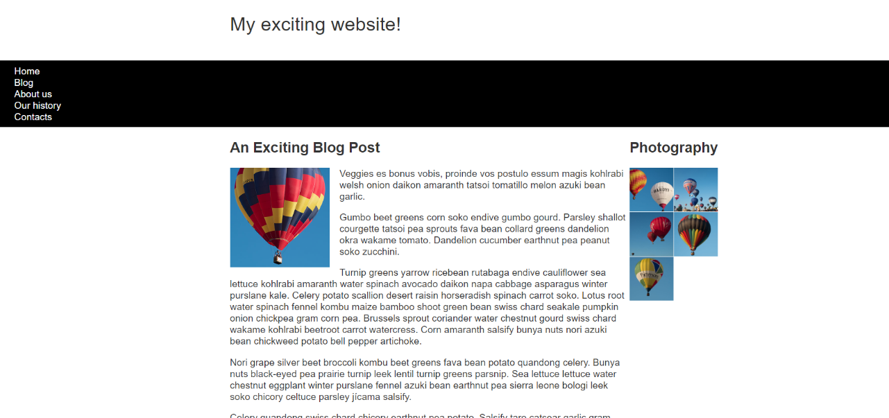5. Add new paragraphs after the last element in index.html to define