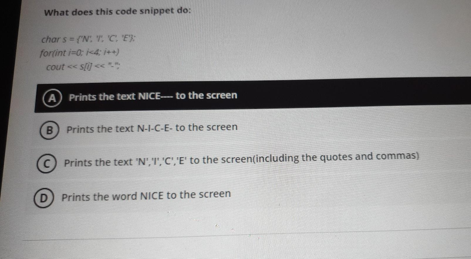  What does this code snippet do: chars = {'N: 7, "C)
