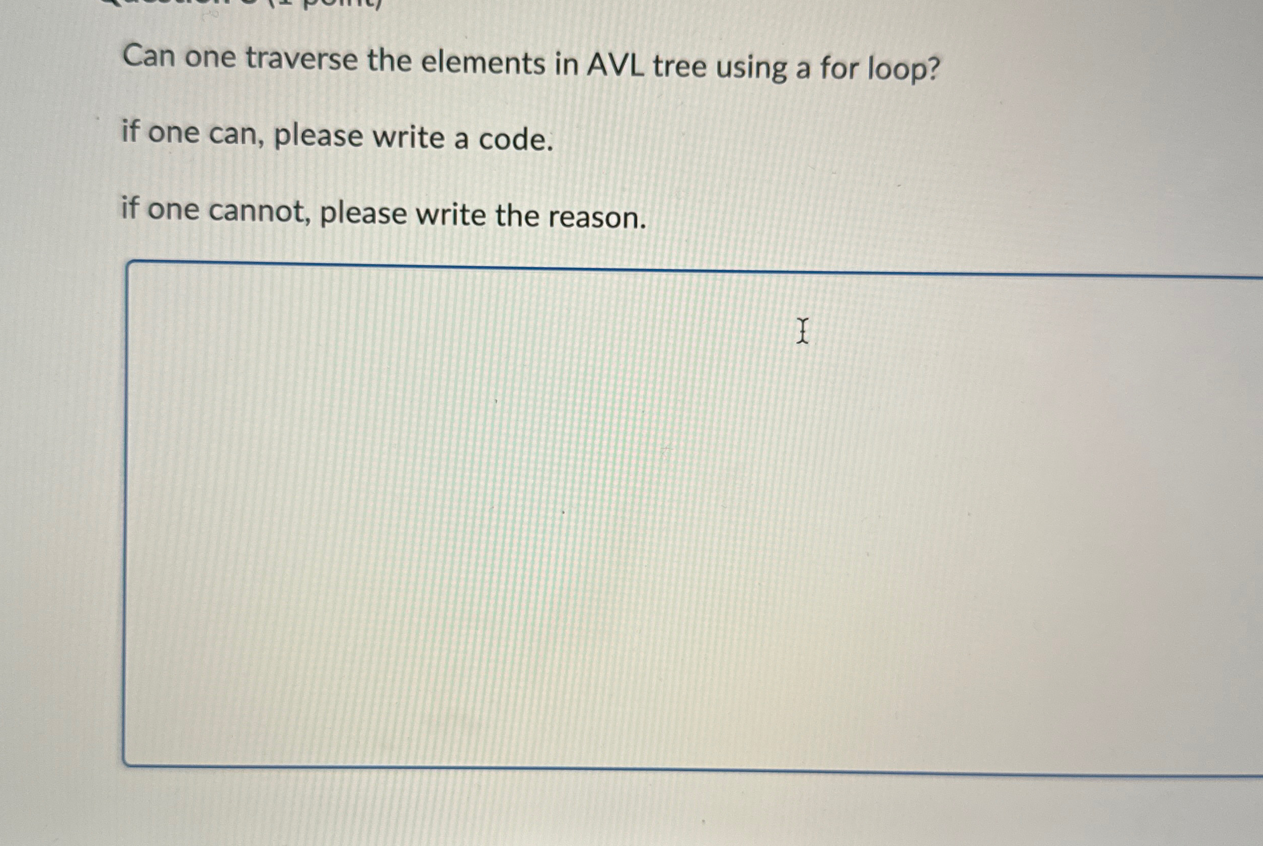  Can one traverse the elements in AVL tree using a for