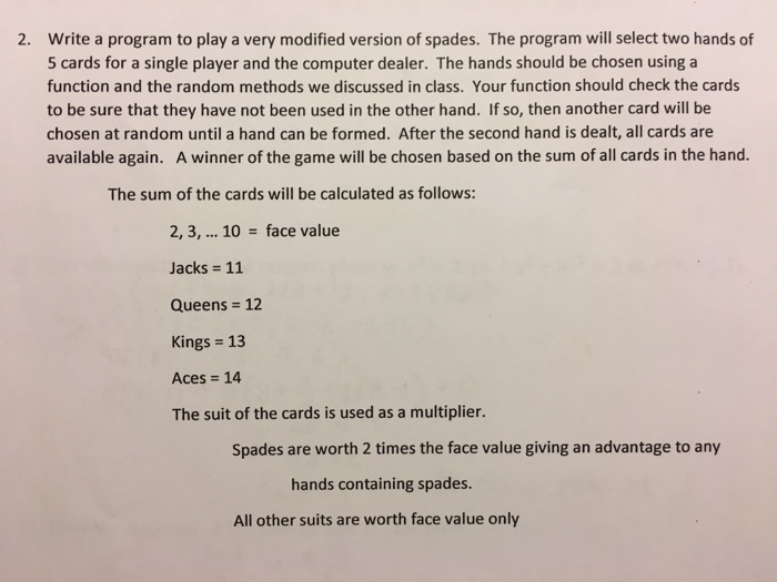  In python code: Write a program to play a very modified