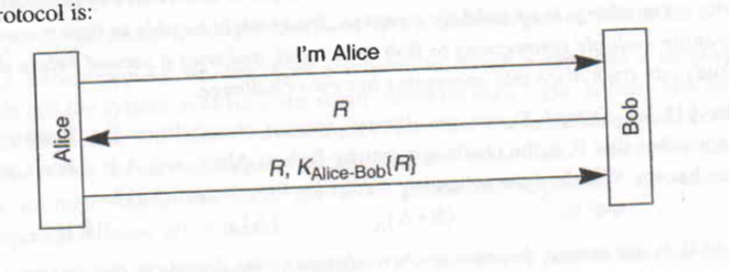 Suppose we are using a three-message mutual authentication protocol, and Alice initiates