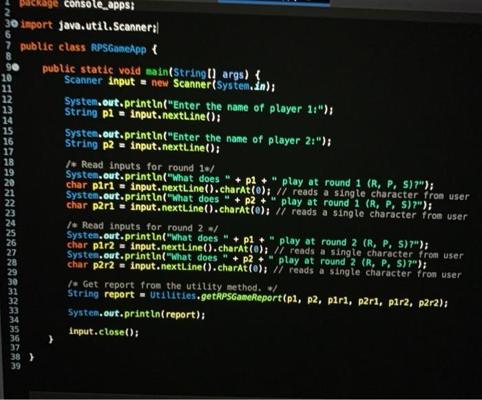 'P', and scissors by 's'. As a reminder: rock wins scissors, paper