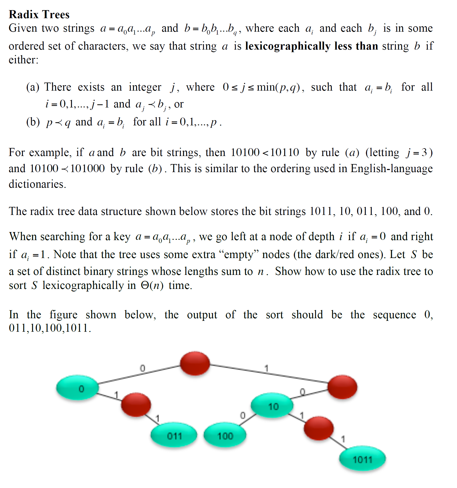  Given two strings a = a_0a_1...a_p and b = b_0b_1...b_q, where