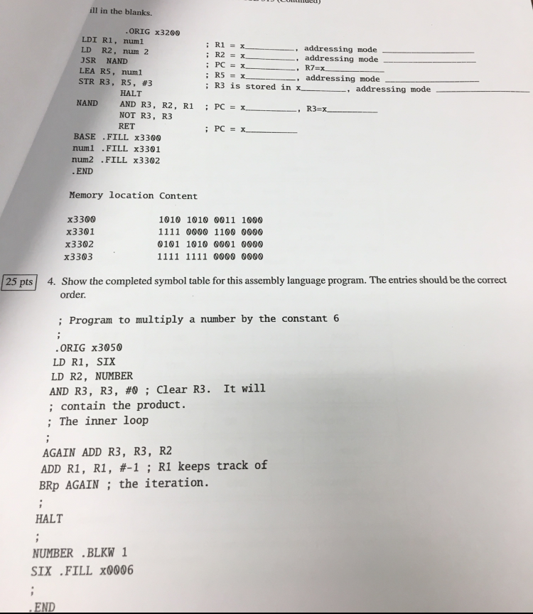 EXPERT IN COMPUTER SCIENCE ASSEMBLY LANGUAGE ASM LC-3 PROGRAMMING ill in the