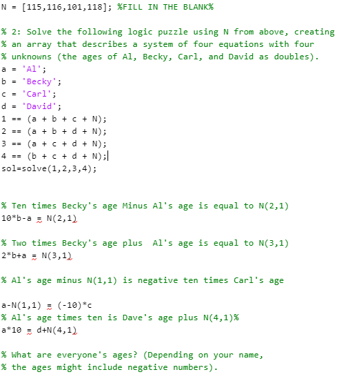  using Matlab Please help I do not understand where I went