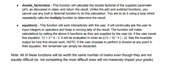 program. Menu Upon starting the program, the user will be presented with