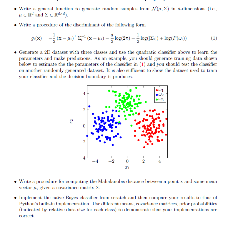 CODE Write a general function to generate random samples from N(u, 2)