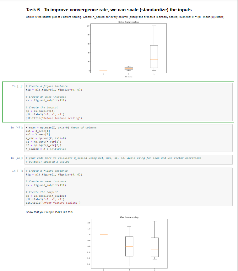  Please Help and explain, Task 6- To improve convergence rate, we