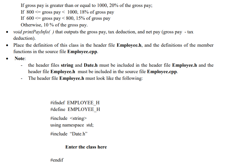 Using the class Date that you have defined in exercise 07, write