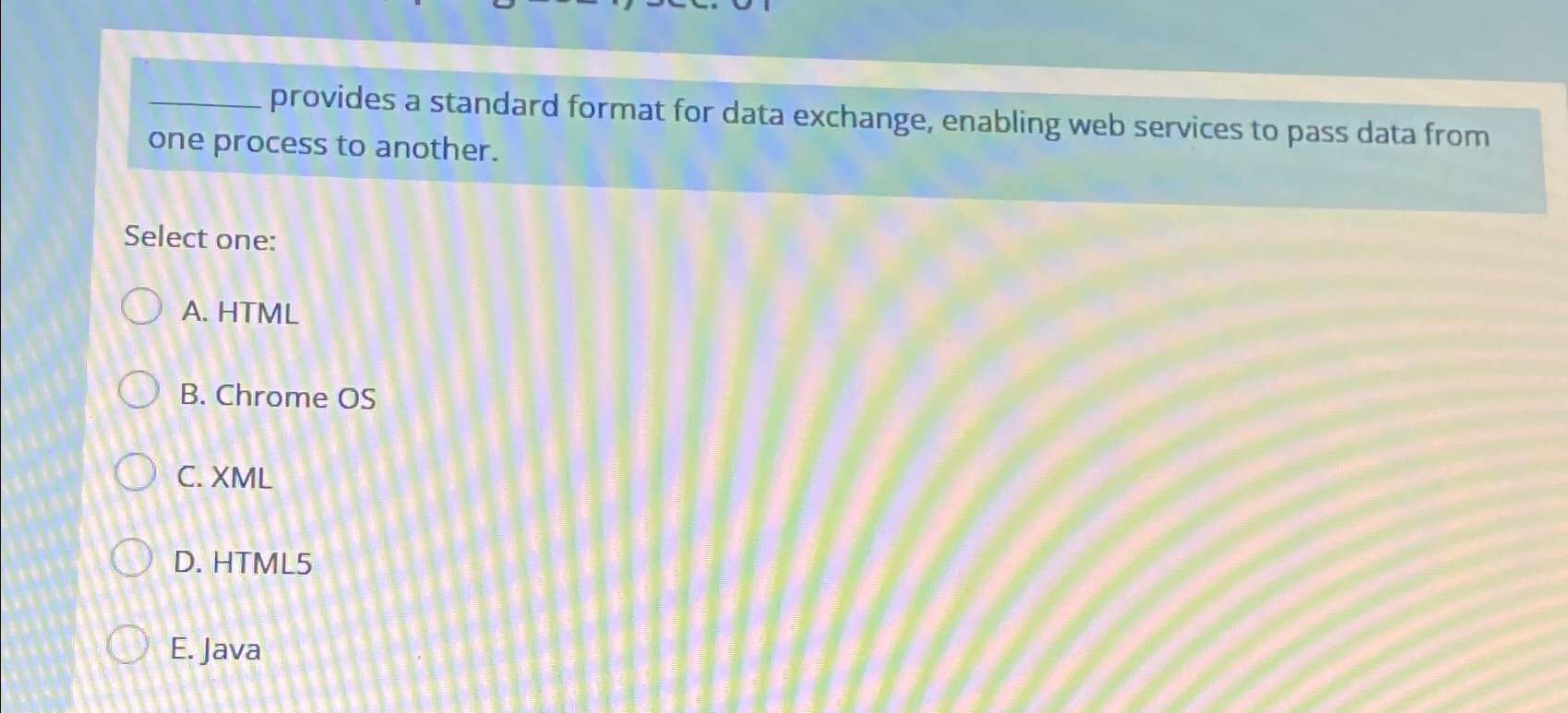  provides a standard format for data exchange, enabling web services to