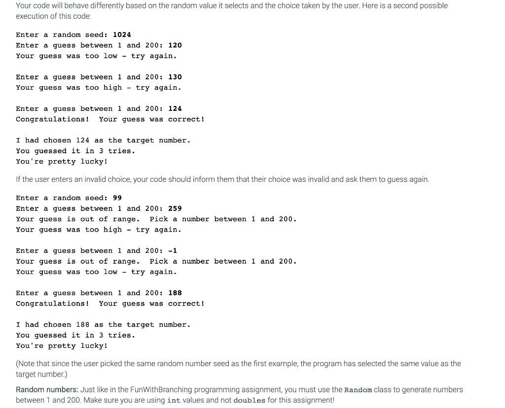 Guess The Number game. Create a new project named GuessANumber and create