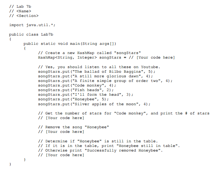 user to look up things by a key value. Java implements a