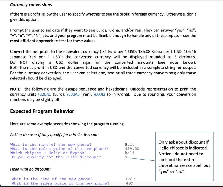 and to determine the expected profit based on sales price and total