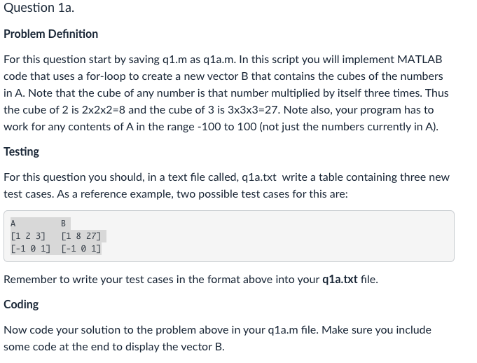 Question 1a. Problem Definition For this question start by saving 91.m