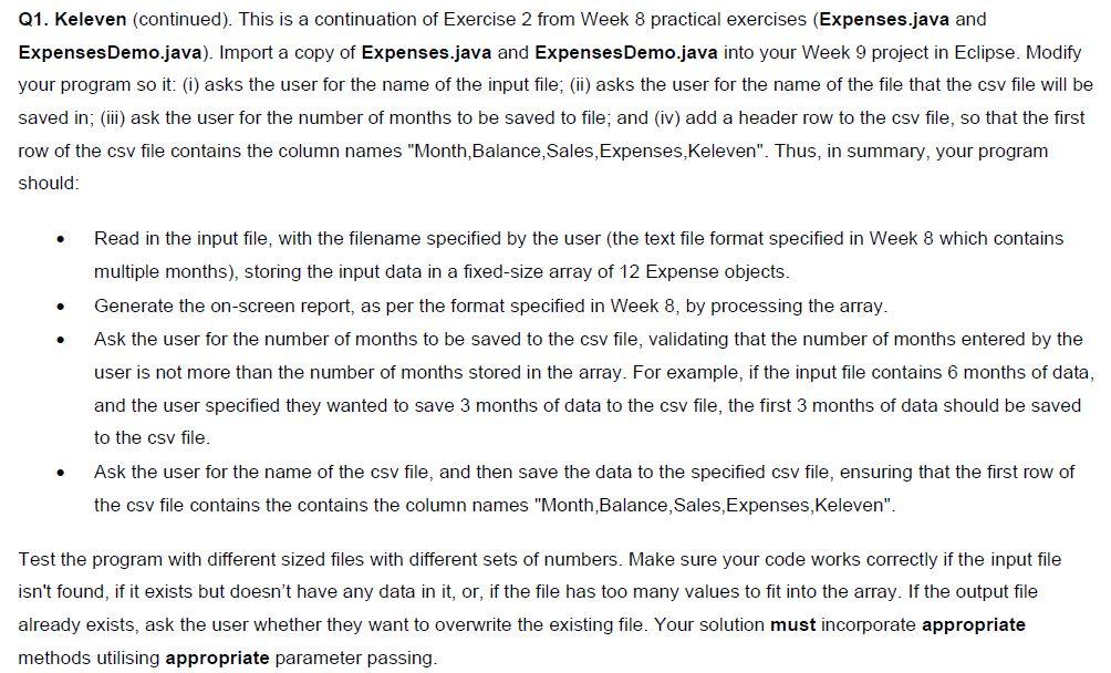Can I get new java codes ----------------------------------------------------------- Expenses.java public class Expenses {