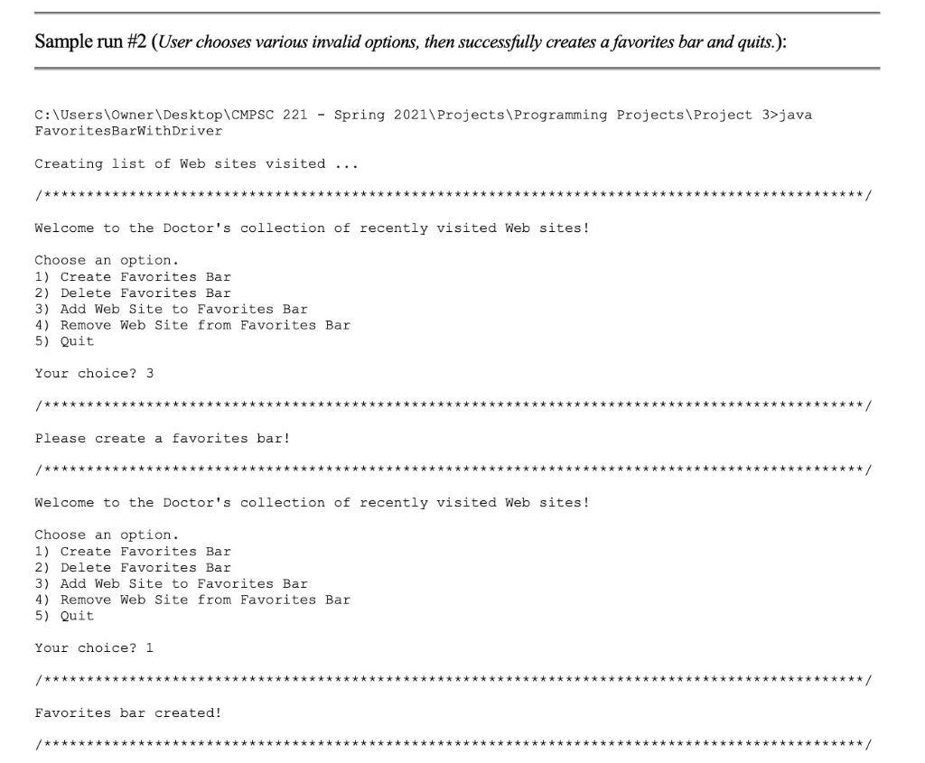 you do not have to empty it first). The favorites bar should