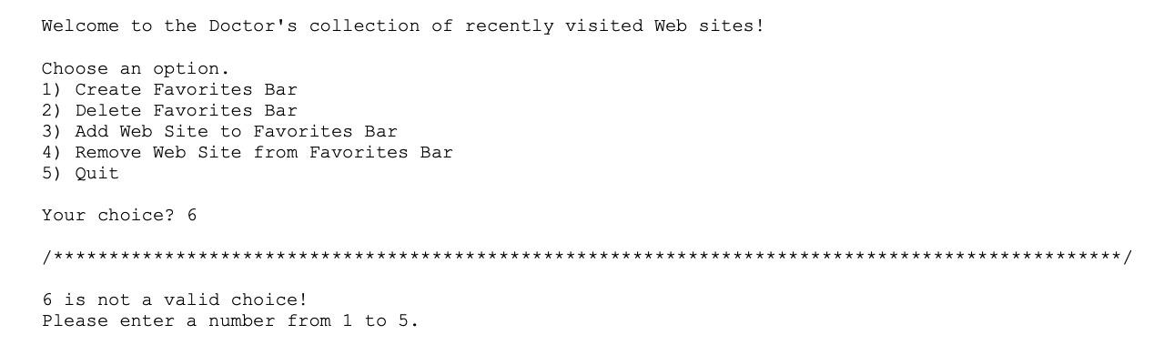 Guidelines: All Web sites must be stored in and read from a