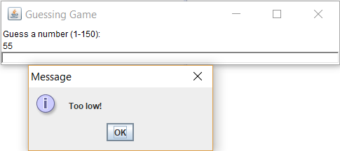 just need that minor change //GuessingGame.java import java.io.BufferedReader; import java.io.File; import java.io.FileNotFoundException;