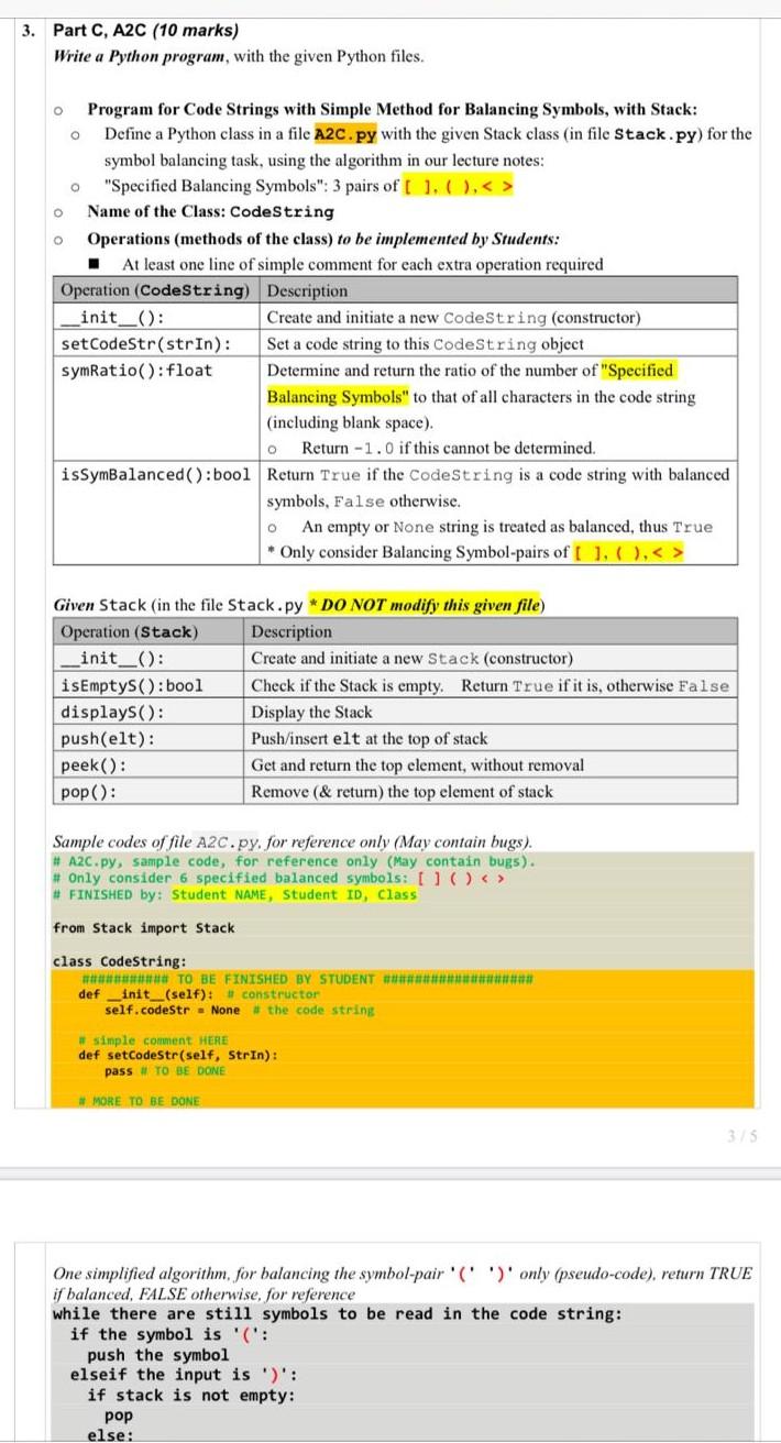 (python)I don't know how to do part c here is test file