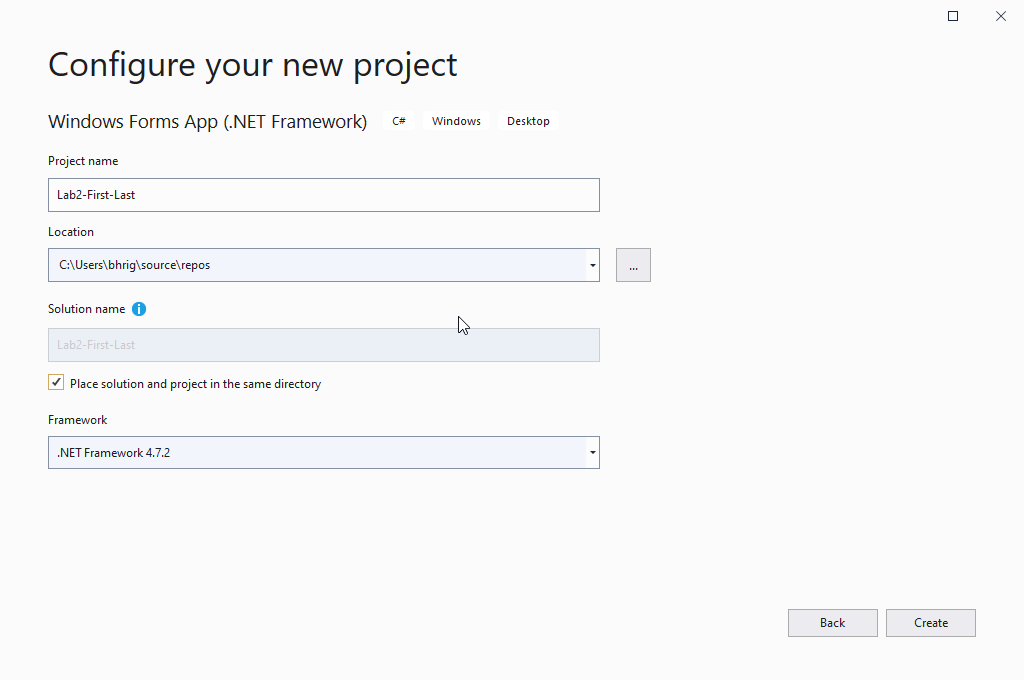 database. We will be making a windows application to connect to a