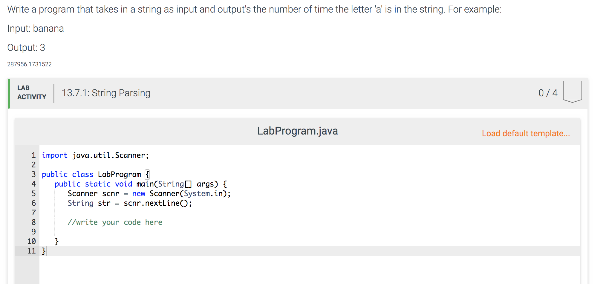  Write a program that takes in a string as input and