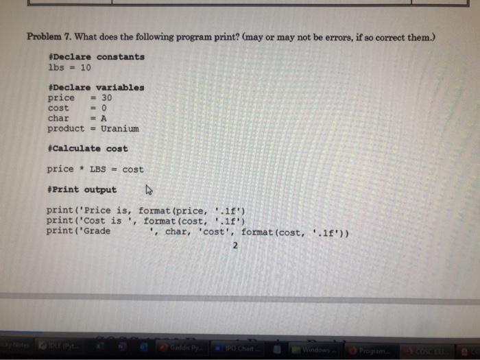  Please can I get answer for this answer using python ?