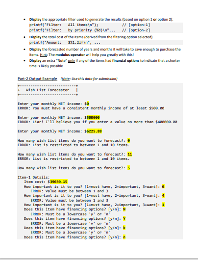 output is executed as shown below. 1. Review the "Part-2 Output Example"