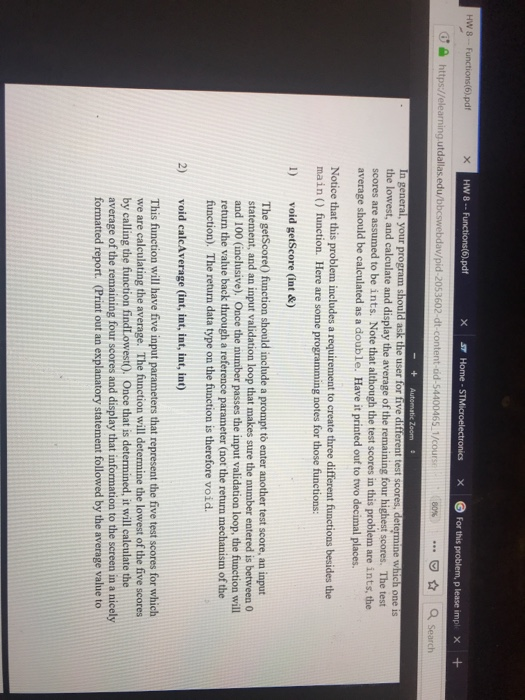 use comments Program 2-Lowest Score Drop For this problem, please implement Problem