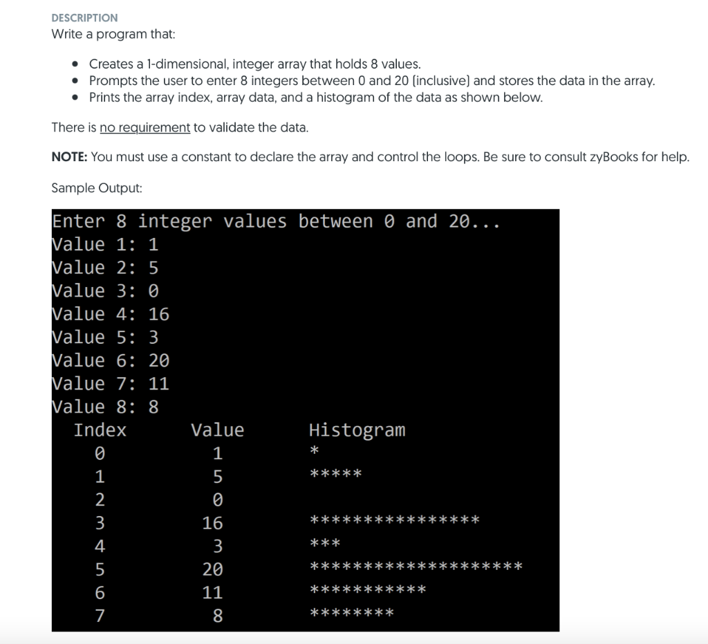 looking for a constant array when I run it. I have attached
