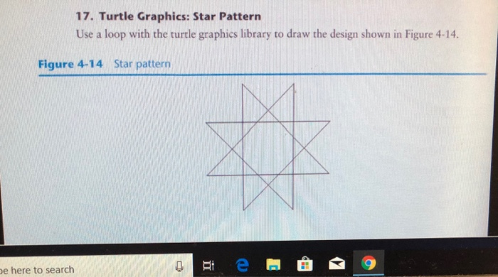  17. Turtle Graphics: Star Pattern Use a loop with the turtle