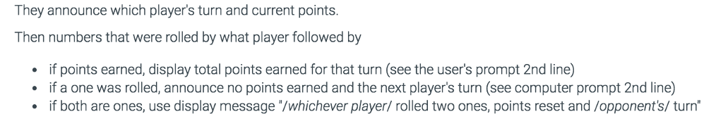 Language is JAVA. Task 1 This game requires two 6-sided dice.