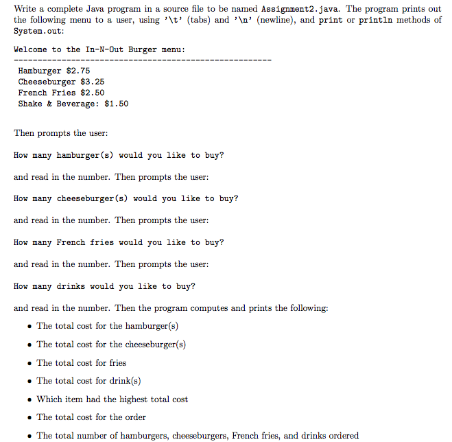 This is a Java related question: Write a complete Java program in