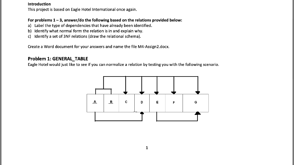 Database Design and Implementation ****Normalization**** Introduction This project is based on Eagle