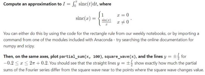  Please give the solution in language pythonThanks Compute an approximation to