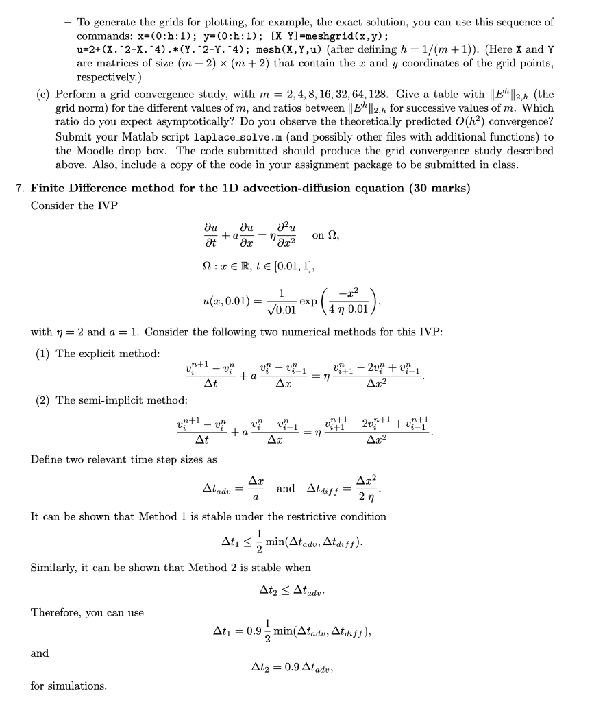 Implement a Matlab function with header function A=build laplace 2D (m) that