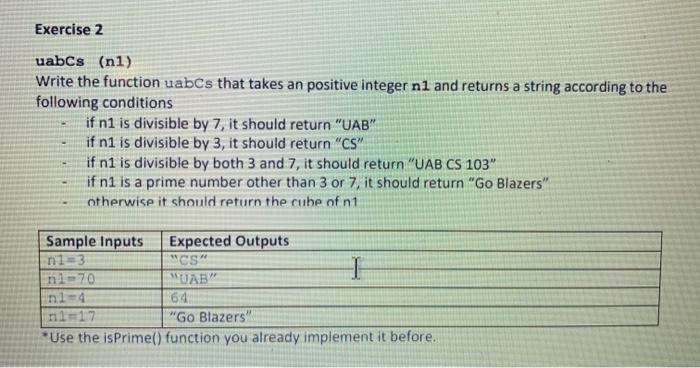 I am using Python on Window's Exercise 2 uabcs (nl) Write the