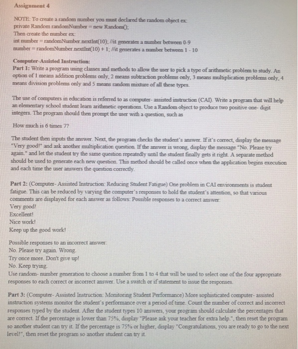  NOTE: To create a random number you must declared the random