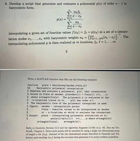  Develop a script that generates and evaluates a polynomial p(x) of